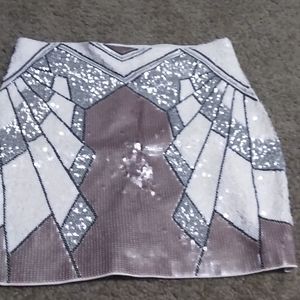 Express sequin skirt